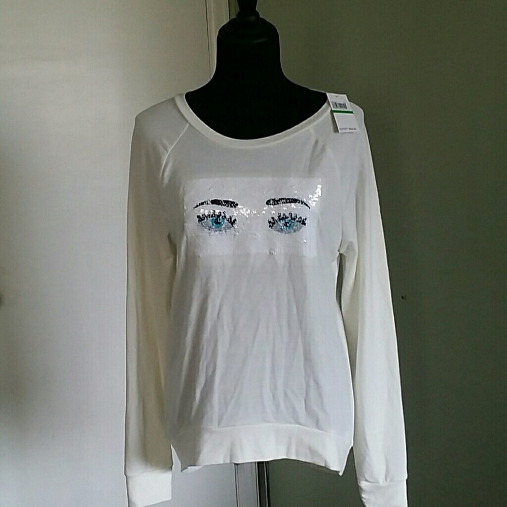 Sequined movable eyes sweatshirt